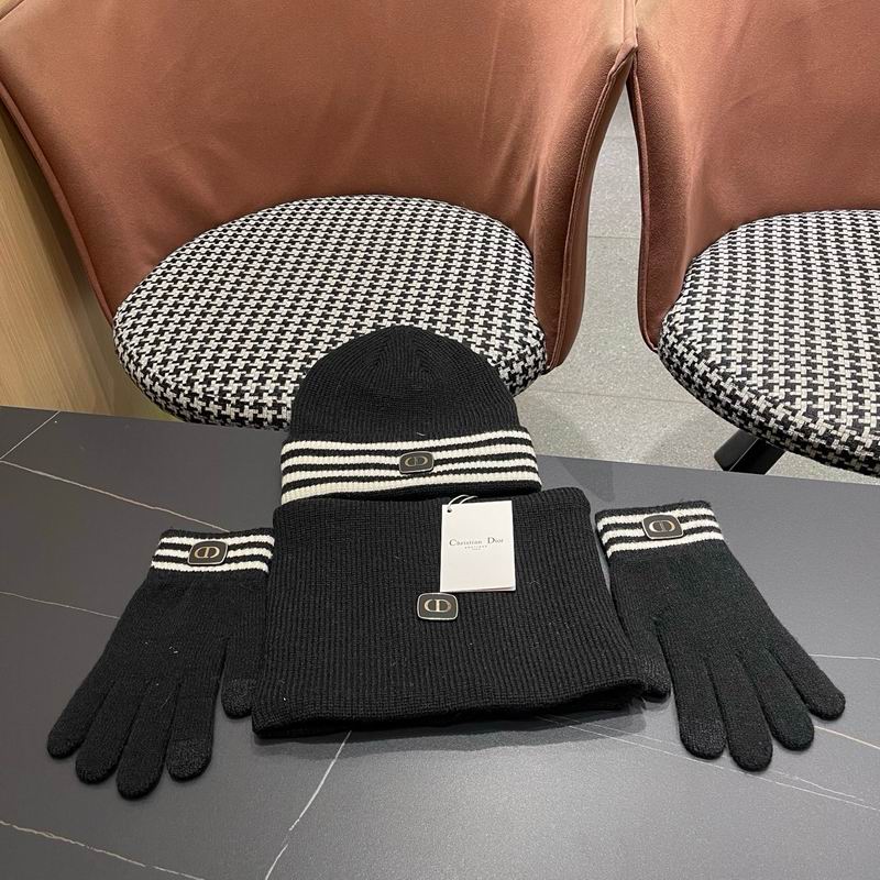 Dior Scarf Hat Gloves  (367)