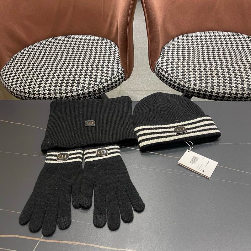 Dior Scarf Hat Gloves  (368)