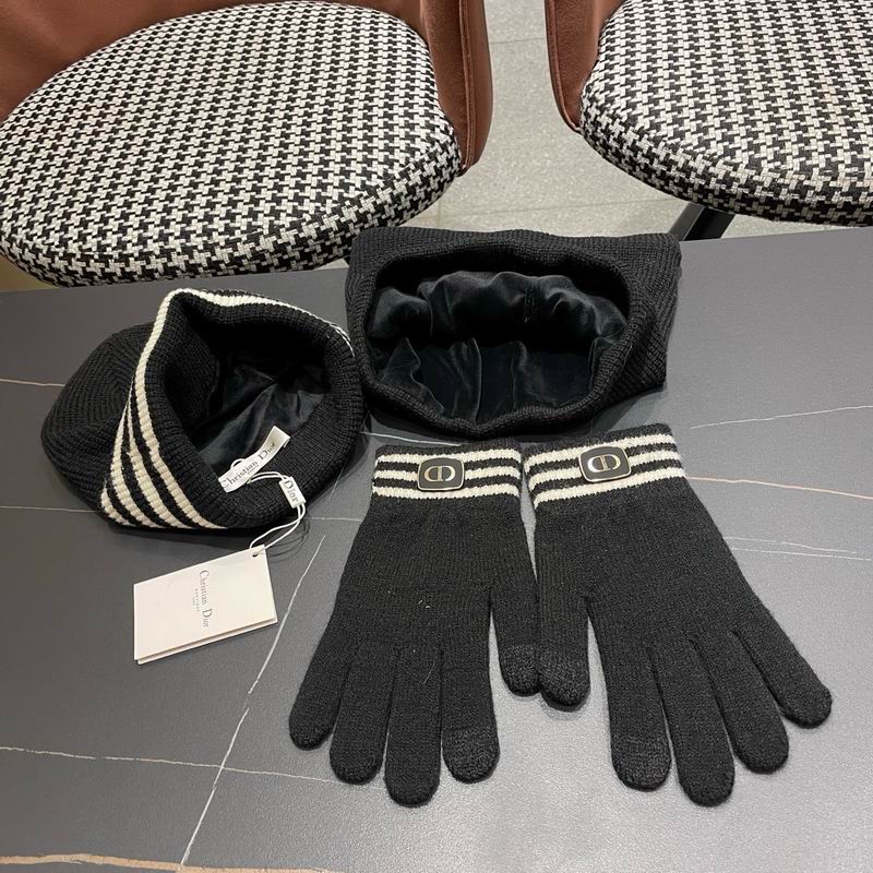 Dior Scarf Hat Gloves  (371)