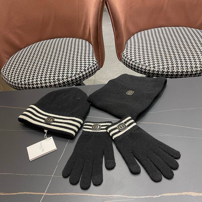 Dior Scarf Hat Gloves  (372)