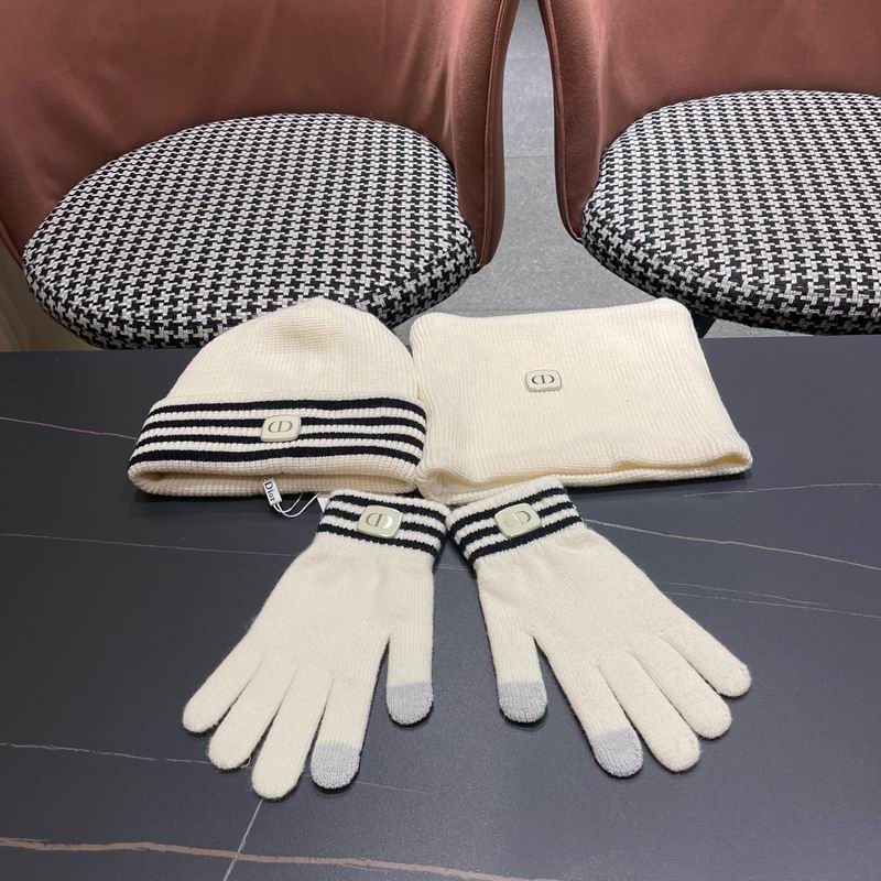 Dior Scarf Hat Gloves  (376)