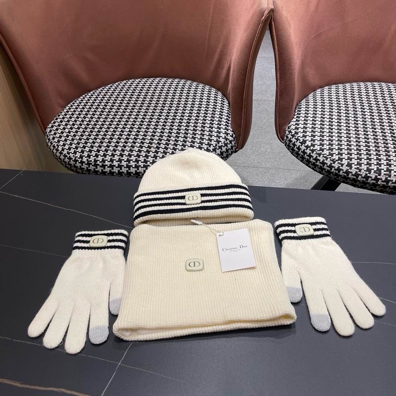 Dior Scarf Hat Gloves  (377)