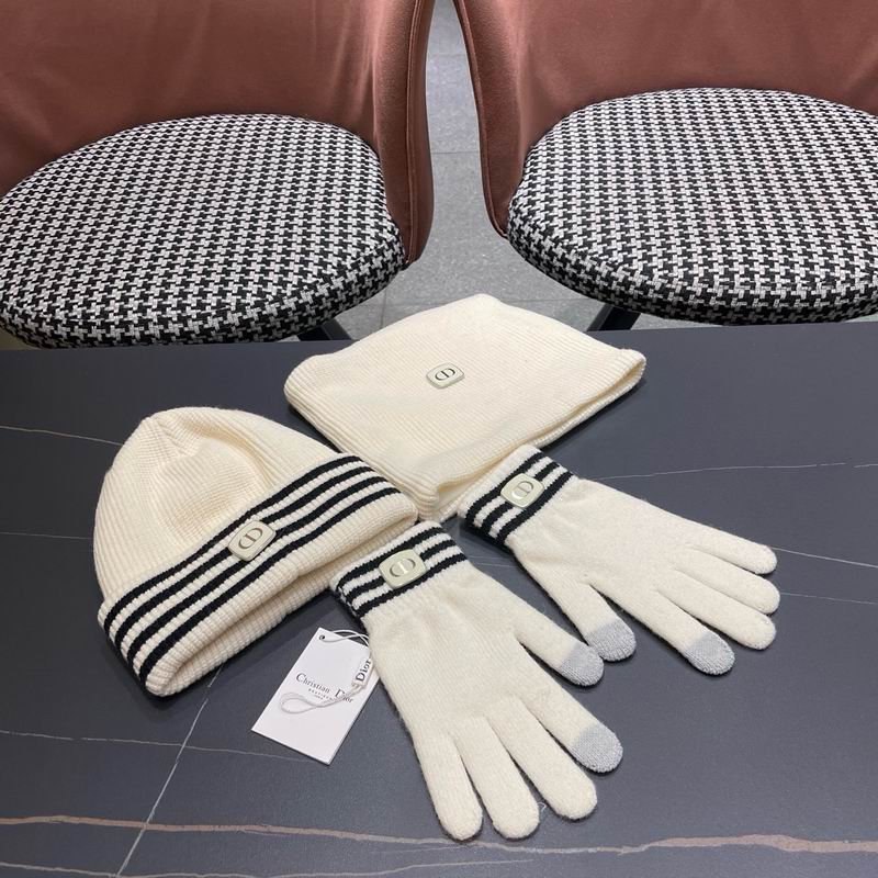 Dior Scarf Hat Gloves  (383)