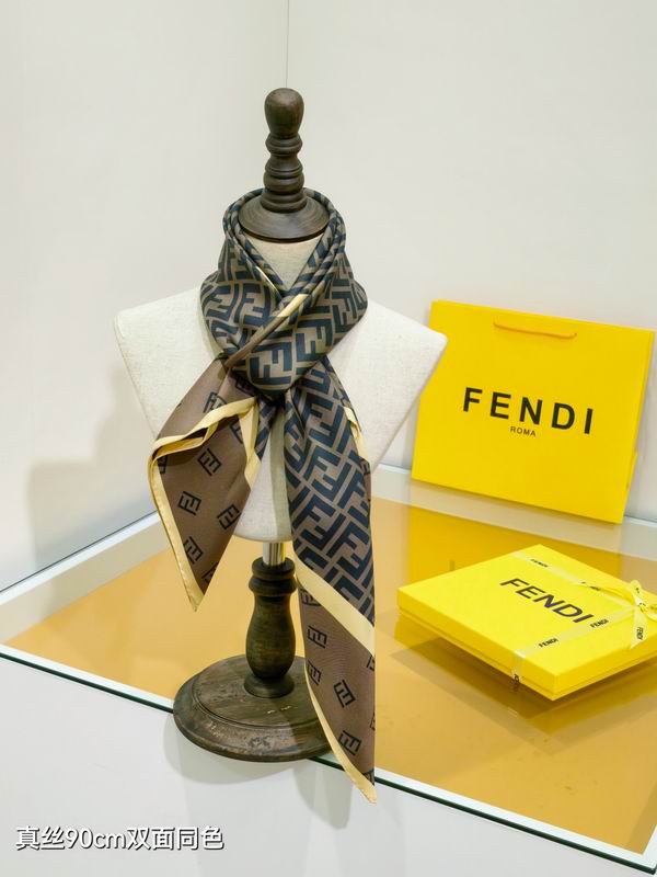 Fendi silk scarf 90X90cm E02 (1)