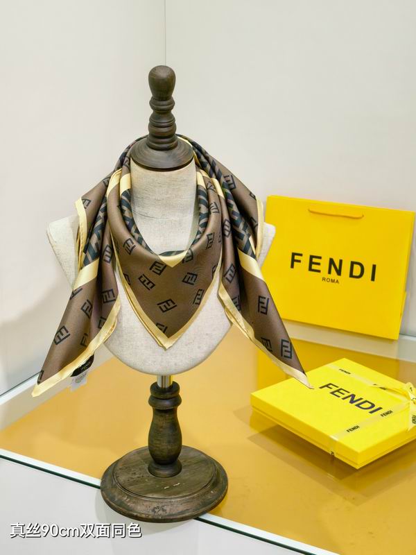Fendi silk scarf 90X90cm E02 (2)