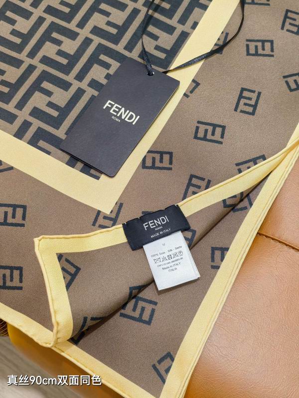 Fendi silk scarf 90X90cm E02 (4)