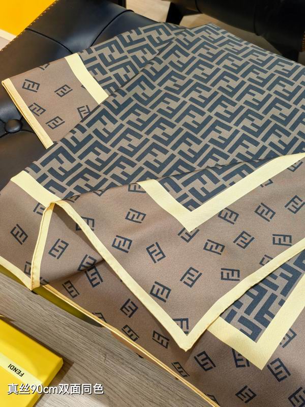 Fendi silk scarf 90X90cm E02 (5)