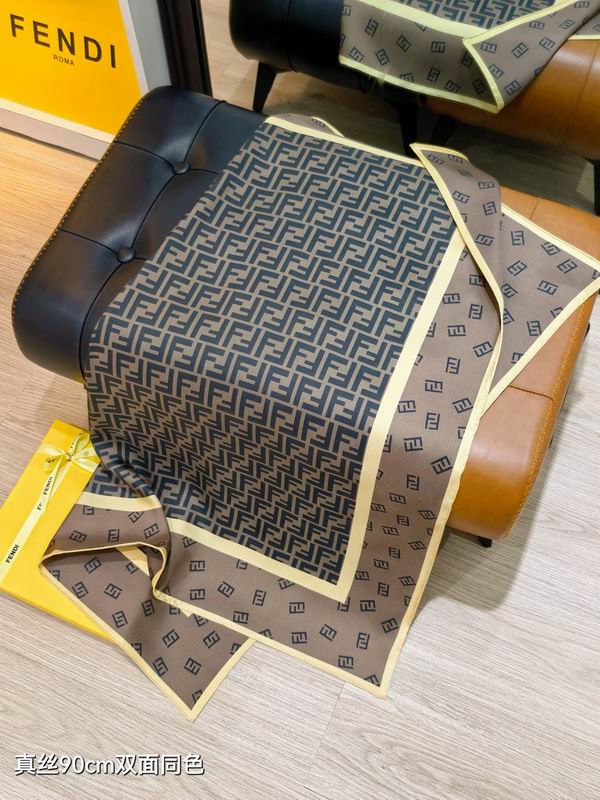Fendi silk scarf 90X90cm E02 (6)