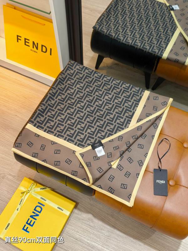 Fendi silk scarf 90X90cm E02 (7)
