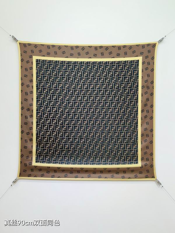 Fendi silk scarf 90X90cm E02 (8)
