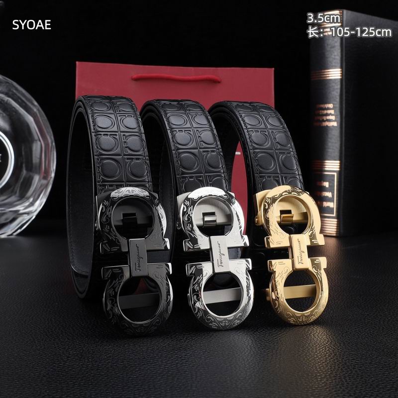 Ferragamo belt 35mm（自动扣）X105-125cm 8L (1)