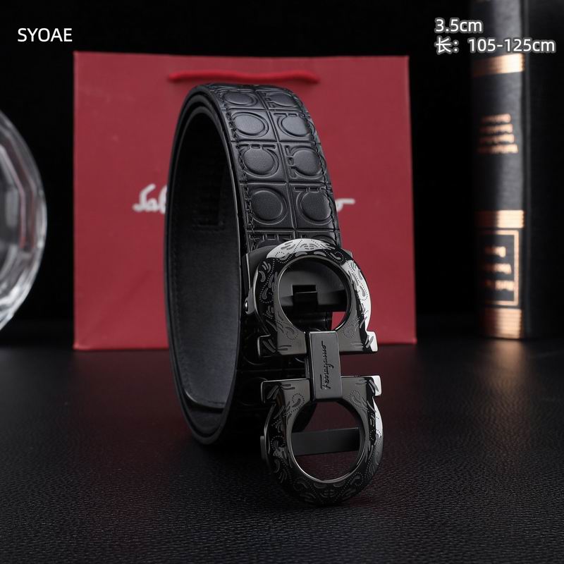 Ferragamo belt 35mm（自动扣）X105-125cm 8L (2)