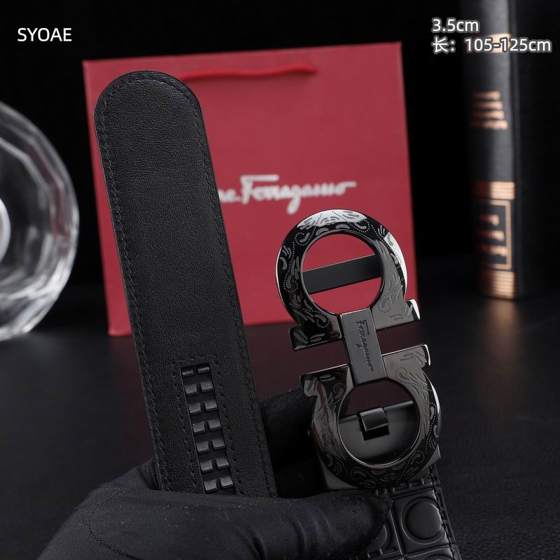 Ferragamo belt 35mm（自动扣）X105-125cm 8L (4)