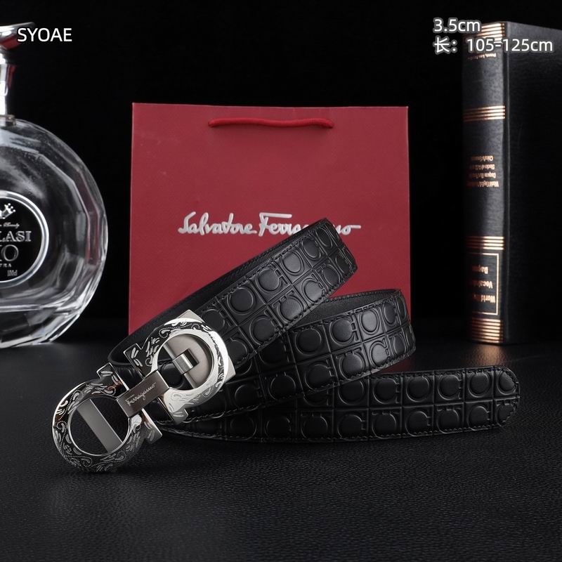 Ferragamo belt 35mm（自动扣）X105-125cm 8L (6)