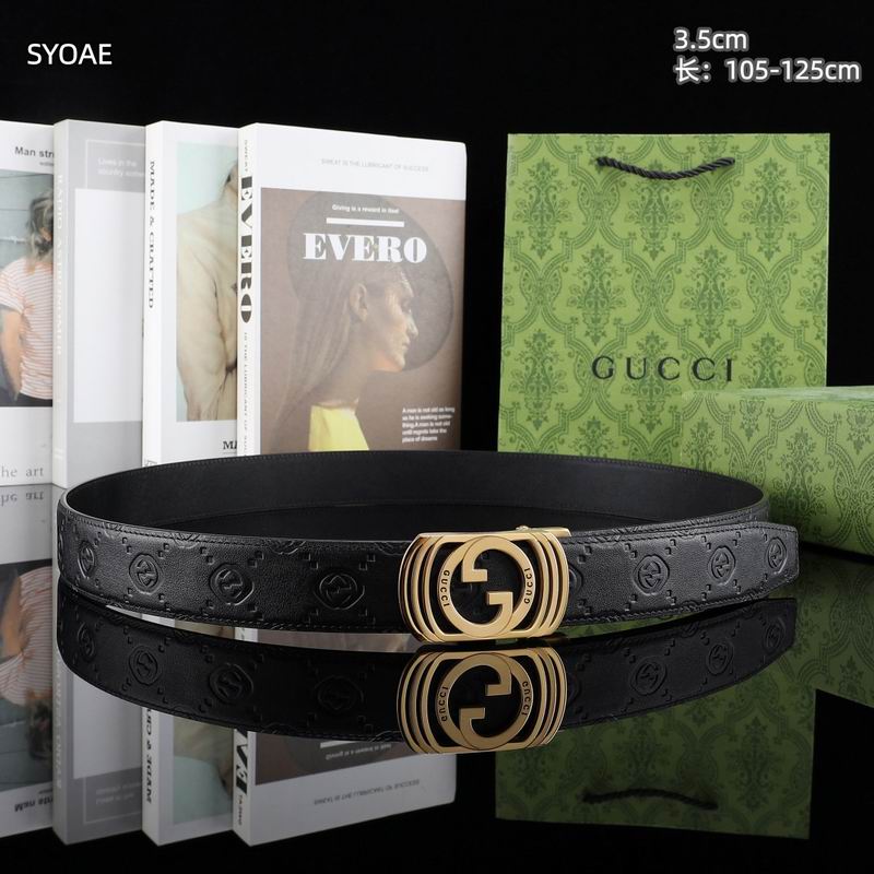 Gucci belt 35mm(自动扣）X105-125cm 8L (6)