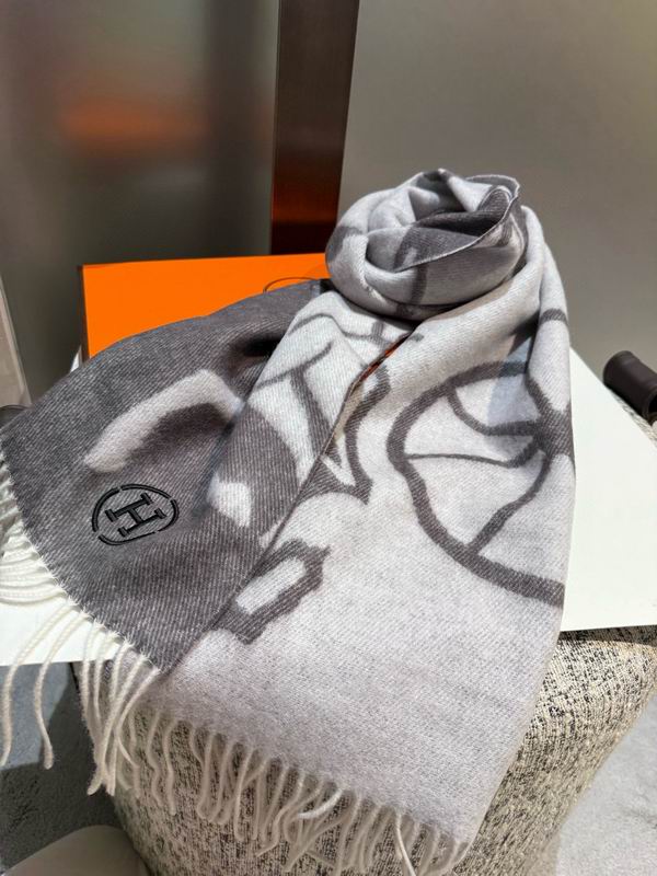 Hermes Scarf 30X180cm 100%羊毛 E107 (2)