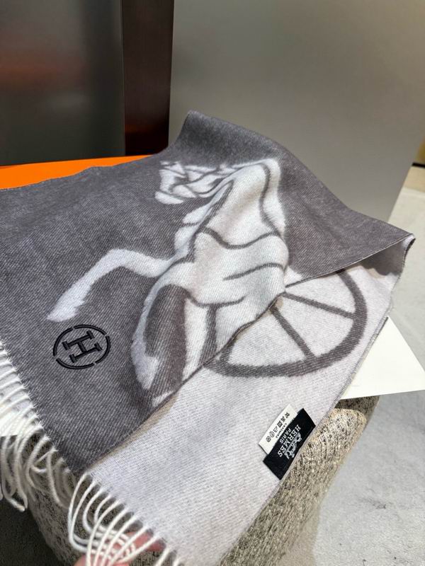 Hermes Scarf 30X180cm 100%羊毛 E107 (5)