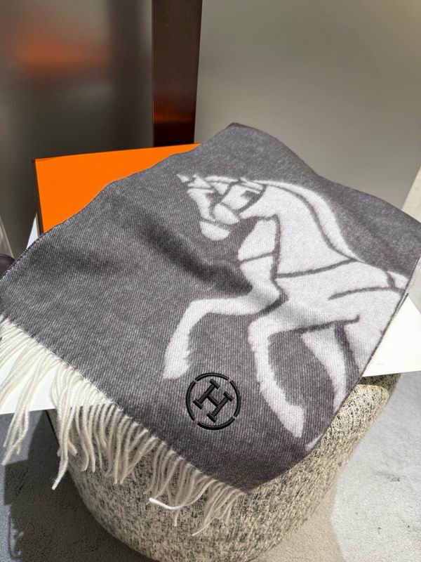 Hermes Scarf 30X180cm 100%羊毛 E107 (6)