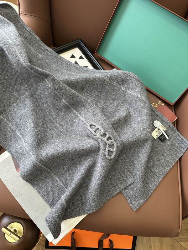 Hermes Scarf 32X175cm 100%羊绒 E31 (6)