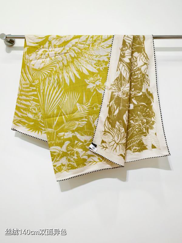 Hermes scarf 140X140cm 70%羊绒30%真丝 E34 (12)