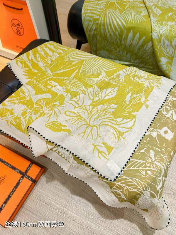 Hermes scarf 140X140cm 70%羊绒30%真丝 E34 (15)