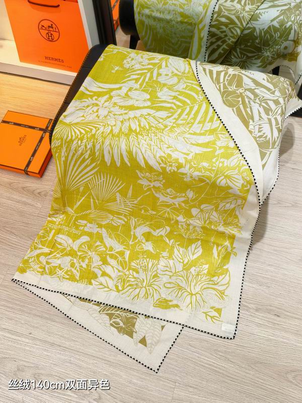 Hermes scarf 140X140cm 70%羊绒30%真丝 E34 (16)