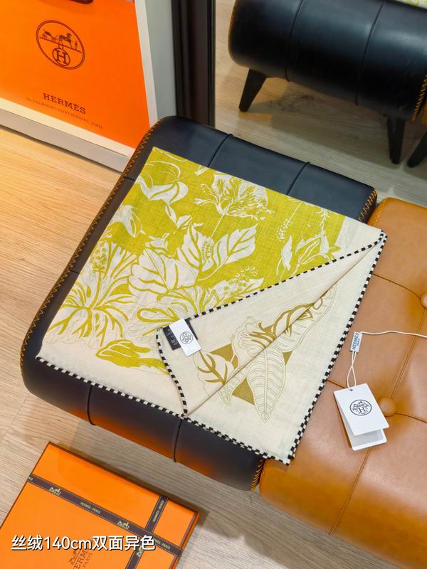 Hermes scarf 140X140cm 70%羊绒30%真丝 E34 (17)