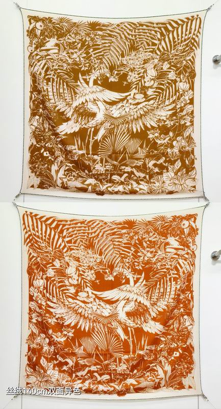 Hermes scarf 140X140cm 70%羊绒30%真丝 E34 (27)