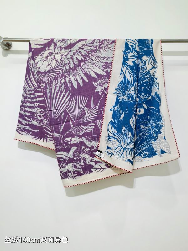 Hermes scarf 140X140cm 70%羊绒30%真丝 E34 (3)