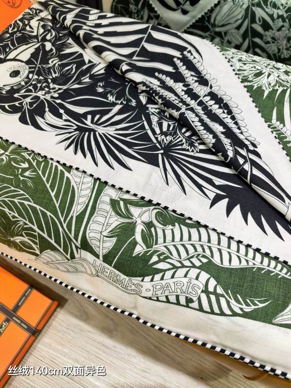 Hermes scarf 140X140cm 70%羊绒30%真丝 E34 (32)