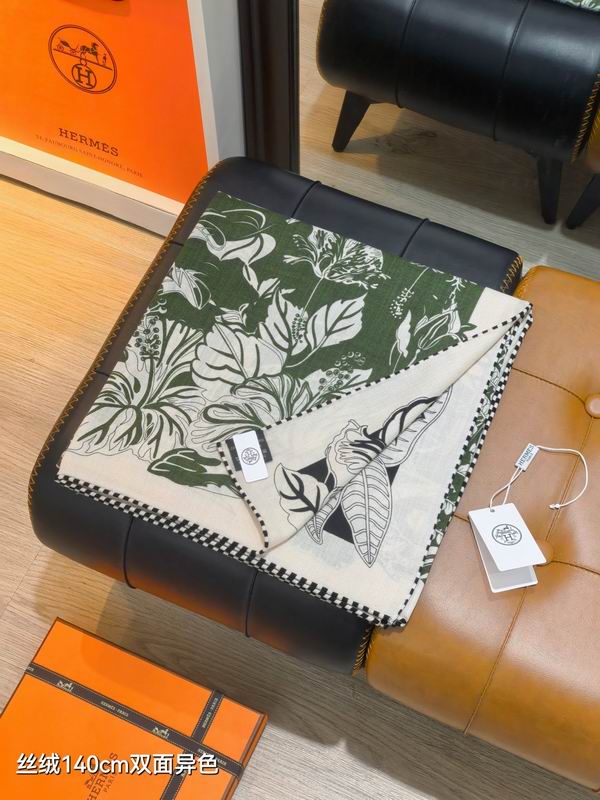 Hermes scarf 140X140cm 70%羊绒30%真丝 E34 (35)