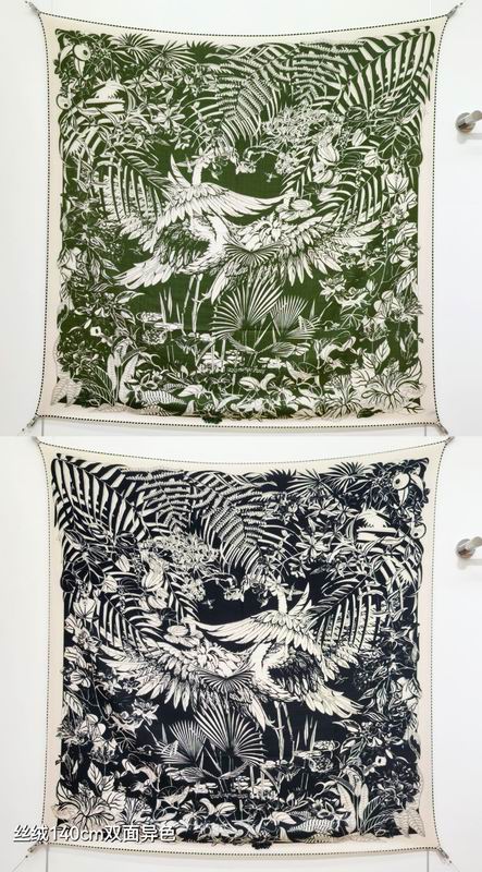 Hermes scarf 140X140cm 70%羊绒30%真丝 E34 (36)