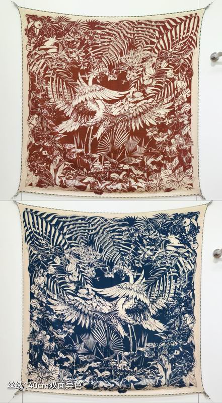 Hermes scarf 140X140cm 70%羊绒30%真丝 E34 (45)