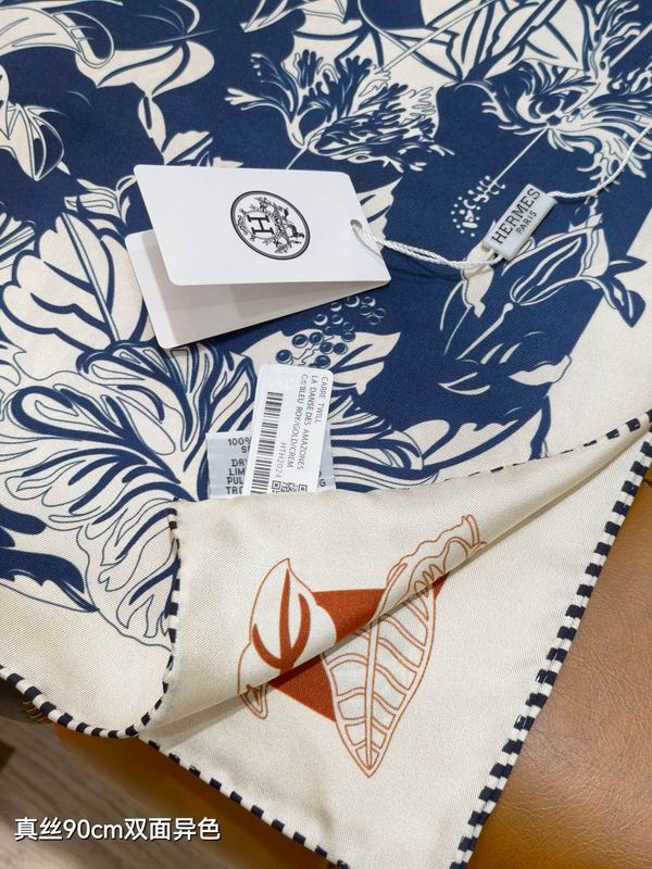 Hermes silk Scarf 90X90cm E01 (12)