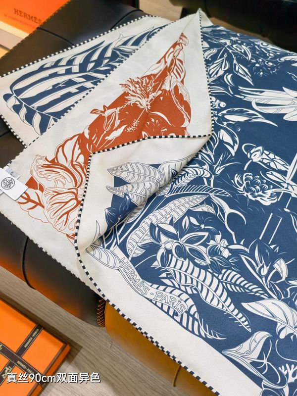 Hermes silk Scarf 90X90cm E01 (13)