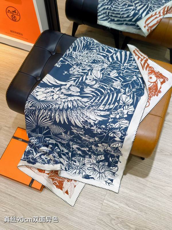 Hermes silk Scarf 90X90cm E01 (14)