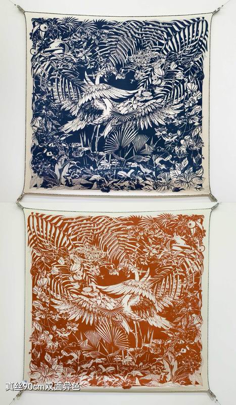 Hermes silk Scarf 90X90cm E01 (16)