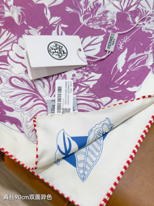 Hermes silk Scarf 90X90cm E01 (21)