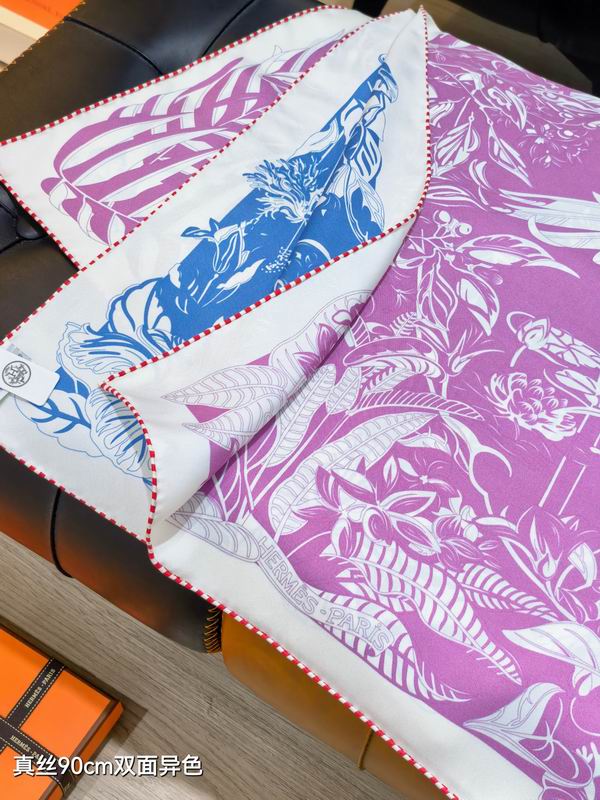 Hermes silk Scarf 90X90cm E01 (22)