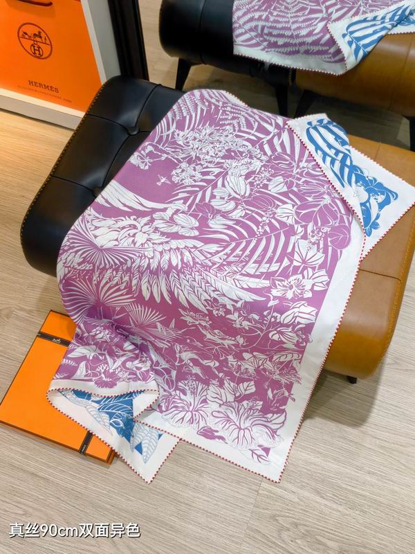 Hermes silk Scarf 90X90cm E01 (23)
