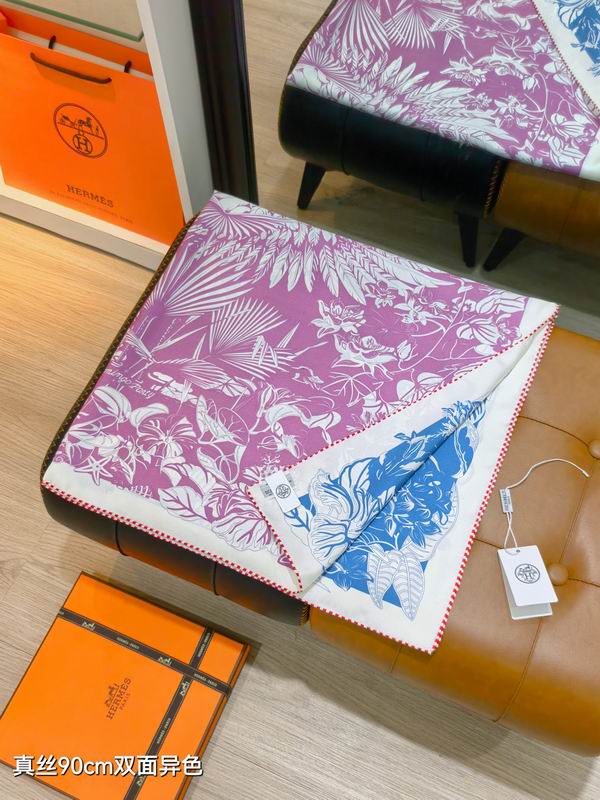 Hermes silk Scarf 90X90cm E01 (24)