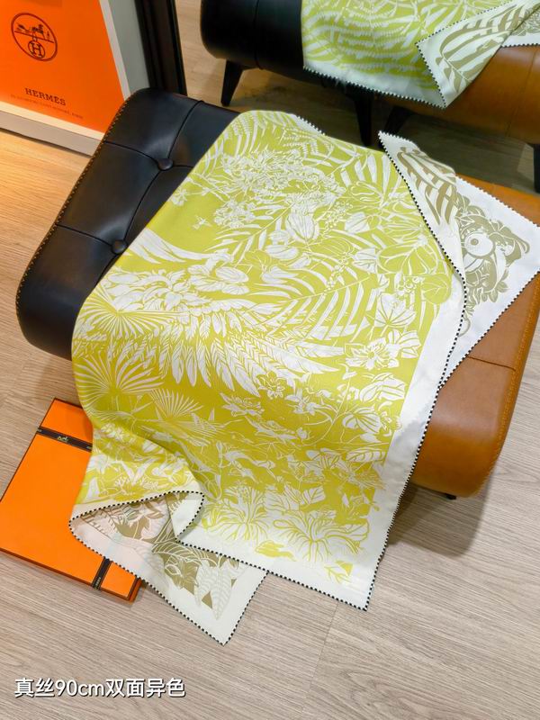 Hermes silk Scarf 90X90cm E01 (32)