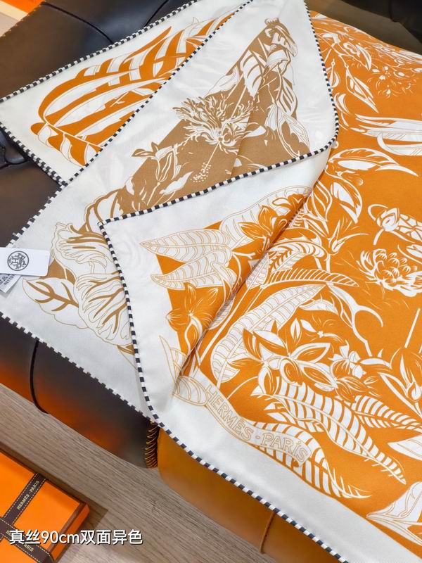 Hermes silk Scarf 90X90cm E01 (4)