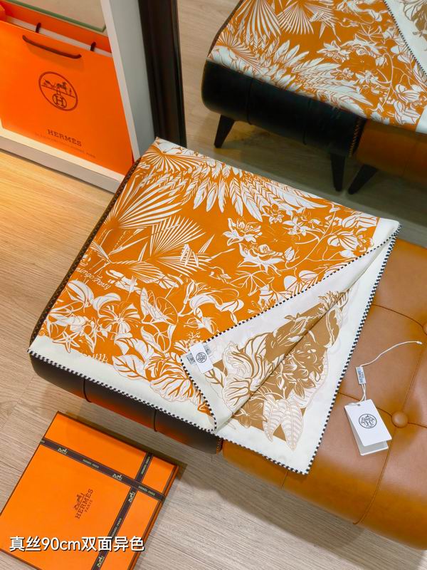 Hermes silk Scarf 90X90cm E01 (6)