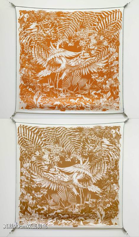 Hermes silk Scarf 90X90cm E01 (7)