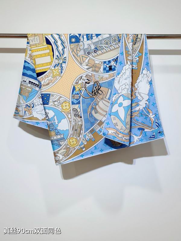 LV silk Scarf 90X90cm E15 (15)