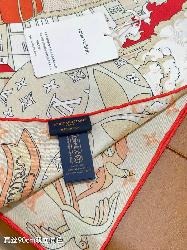 LV silk Scarf 90X90cm E15 (27)