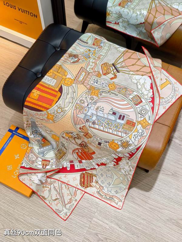 LV silk Scarf 90X90cm E15 (29)