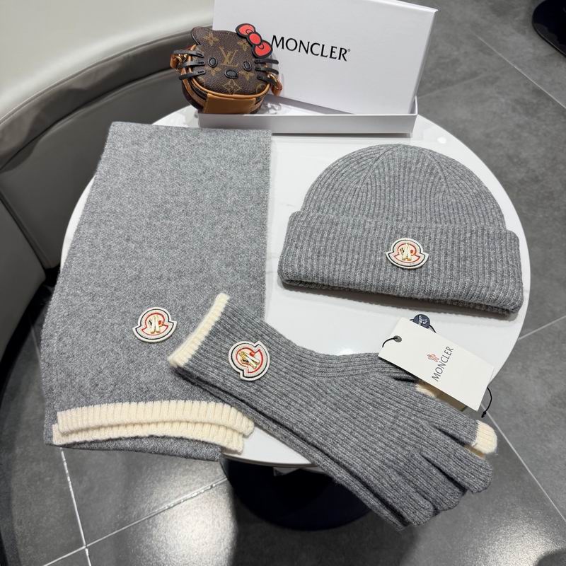 Moncler scarf hat gloves (101)
