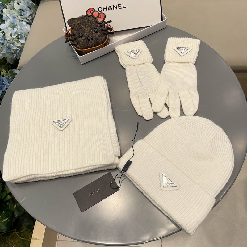 Prada Scarf Hat Gloves  (100)